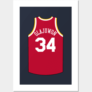 Hakeem Olajuwon Houston Jersey Qiangy Posters and Art